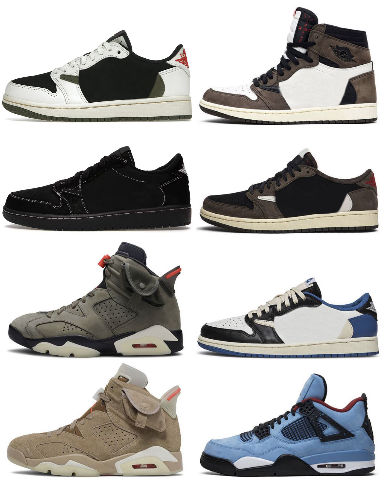 2023 Authentic Travis Scotts 1 High Military Blue Low OG Fragment Reverse Mocha Black Phantom Olive Cactus Jack Sneakers Men Women Sports Shoes With box Size 36-47.5
2023 Authentic Travis Scotts 1 High Military Blue Low OG Fragment Reverse Mocha Black Phantom Olive Cactus Jack Sneakers Men Women Sports Shoes With box Size 36-47.5