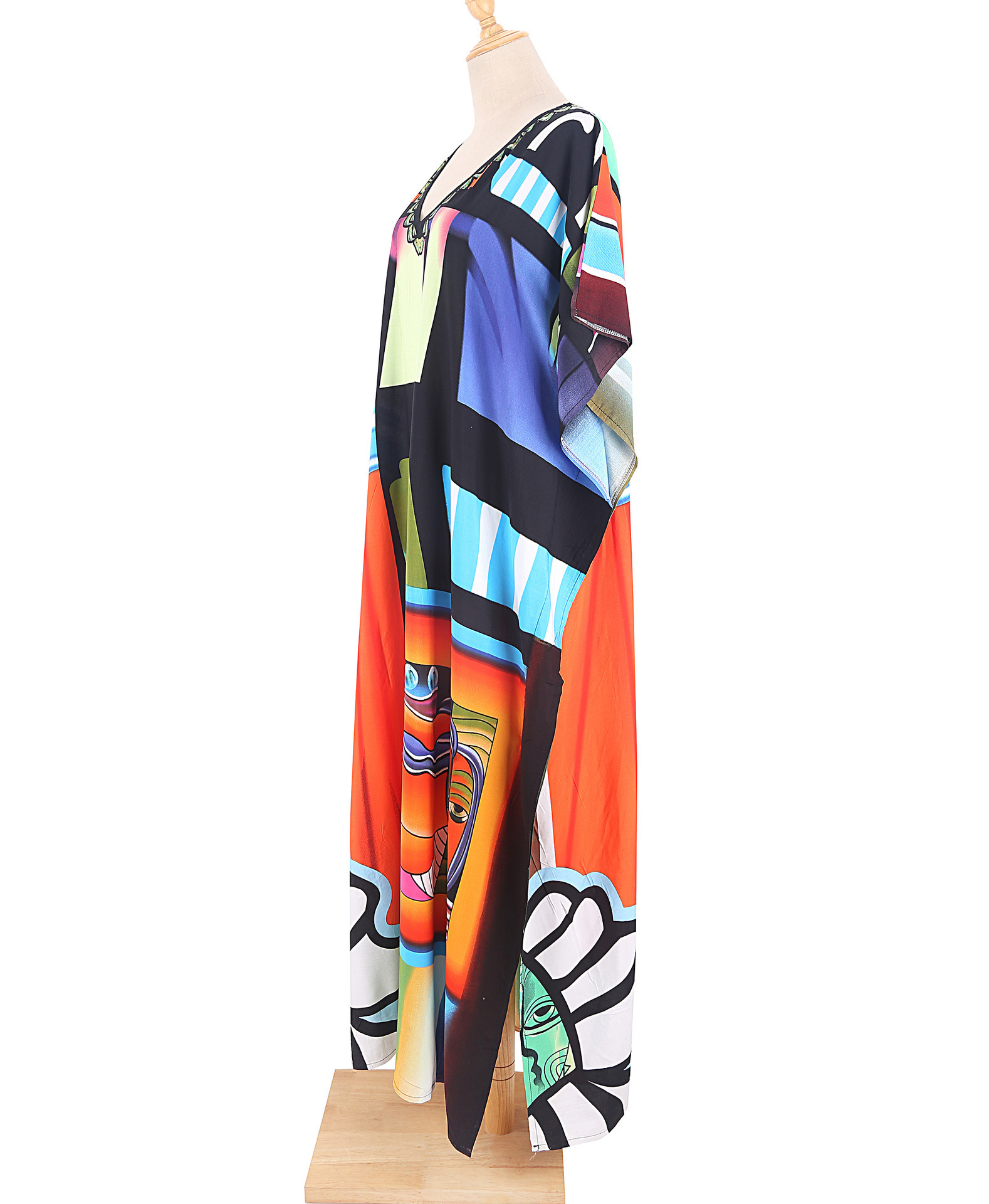 Women's Swimwear 2023 Fashion Swimsuit Coverup Kaftan Bohemian Boho Maxi Dress Cotton Summer Vestidos Mujer Verano Kimono 230506