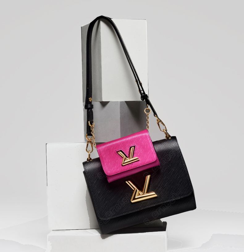 Designer shoulder bag Spring in the City twist bags leather square Designers bag Metal long chain shaped buckle Crossbody Bag M59885, 06
Designer shoulder bag Spring in the City twist bags leather square Designers bag Metal long chain shaped buckle Crossbody Bag M59885, 06