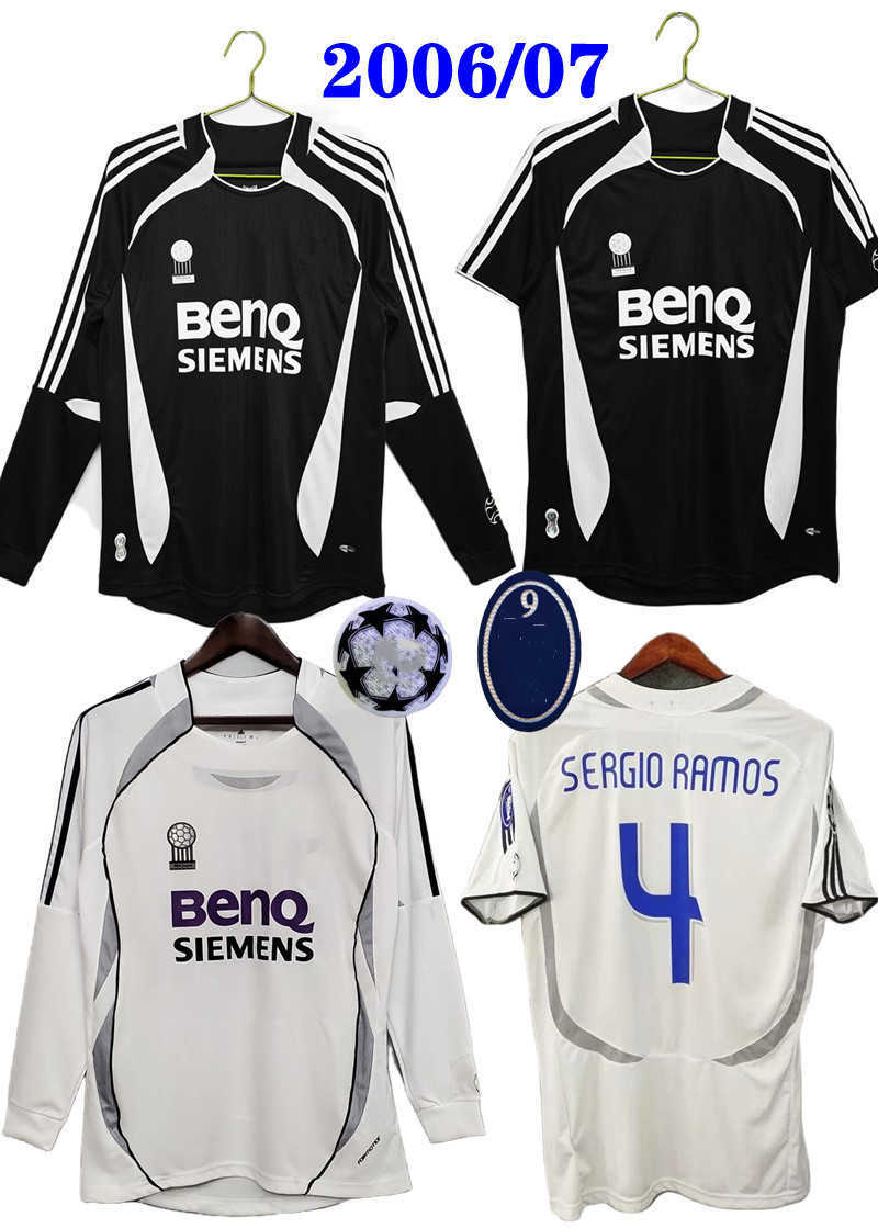 Long sleeved 2006 2007 Retro Edition Real Madrid Soccer jerseys Full patch #7 Raul #9 Ronaldo #23 Beckham v.NISTELROOY Short Sleeve 06 07 Football shirt uniforms, Home
Long sleeved 2006 2007 Retro Edition Real Madrid Soccer jerseys Full patch #7 Raul #9 Ronaldo #23 Beckham v.NISTELROOY Short Sleeve 06 07 Football shirt uniforms, Home