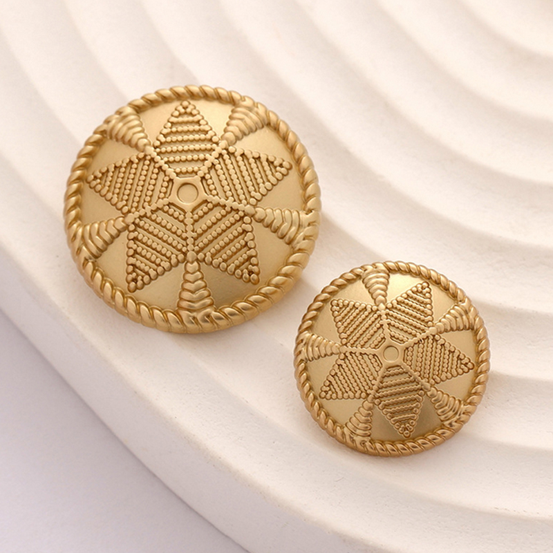 Metal Round Star Button for Shirt Coat Sweater 15/18/20mm Gold Buttons Diy Sewing Clothing Accessories