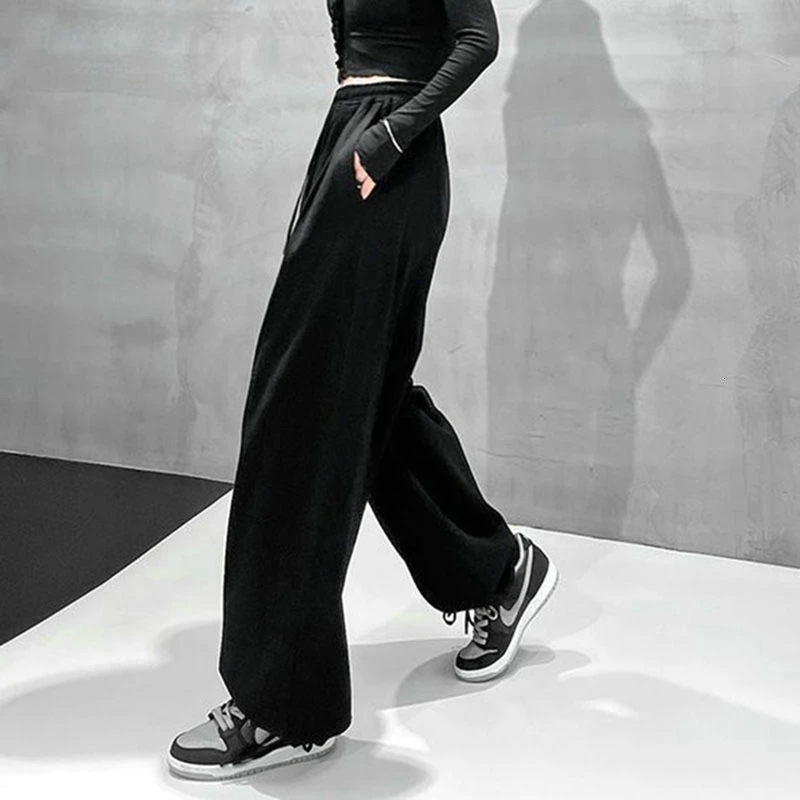 Women's Pants s Oversize Jogger Vintage Fashion Sweatpant Korean Y2K Summer Harajuku High Waist Black Loose Wide Leg Trouser 230506