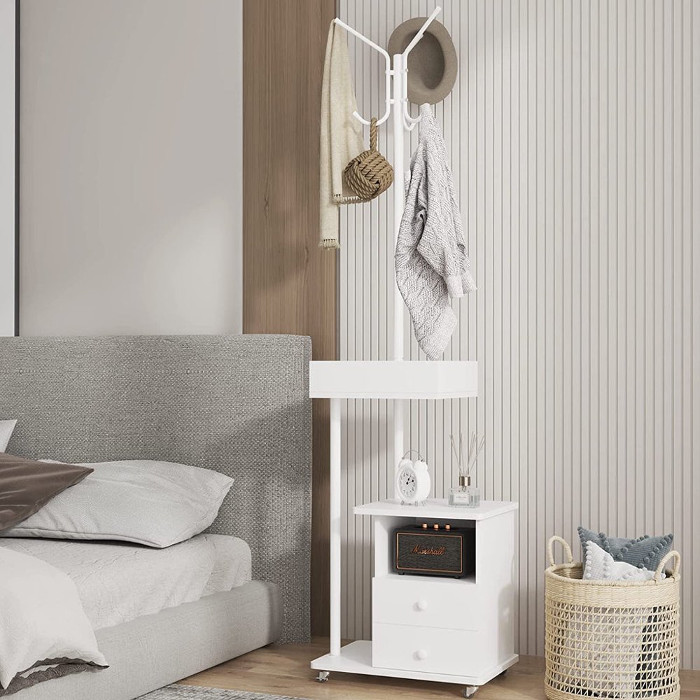 Coat Rack Freestanding, 74 4 Inches High, High Quality Metal with MDF for Bedroom, Living Room, Hallway - White
Coat Rack Freestanding, 74 4 Inches High, High Quality Metal with MDF for Bedroom, Living Room, Hallway - White