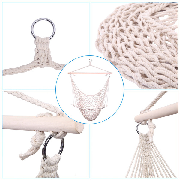 Cotton Hanging Rope Air Sky Chair Swing Beige we Cannot Ship To POBOx