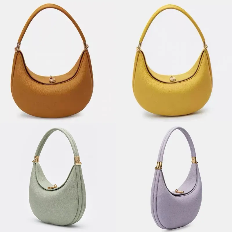 2023 new fashion Songmont Half moon shoulder bags Luna Luxury Designer Underarm Hobo Leather Purse clutch bags Handbag CrossBody 2023