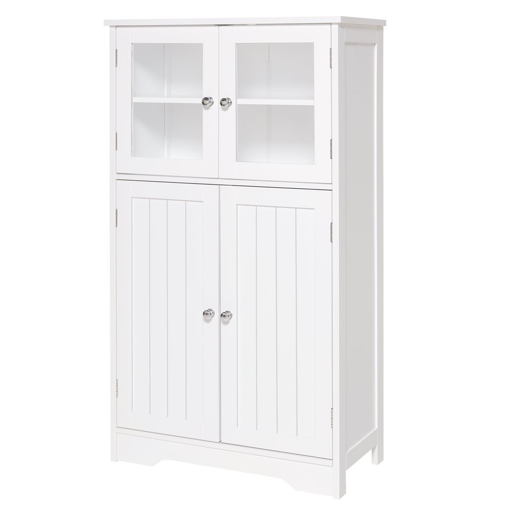 Bathroom Cabinet, Floor Storage Cabinet with Glass Doors, Bathroom Cabinet Freestanding with Adjustable Shelves, for Bathroom, Living Room,
Bathroom Cabinet, Floor Storage Cabinet with Glass Doors, Bathroom Cabinet Freestanding with Adjustable Shelves, for Bathroom, Living Room,
