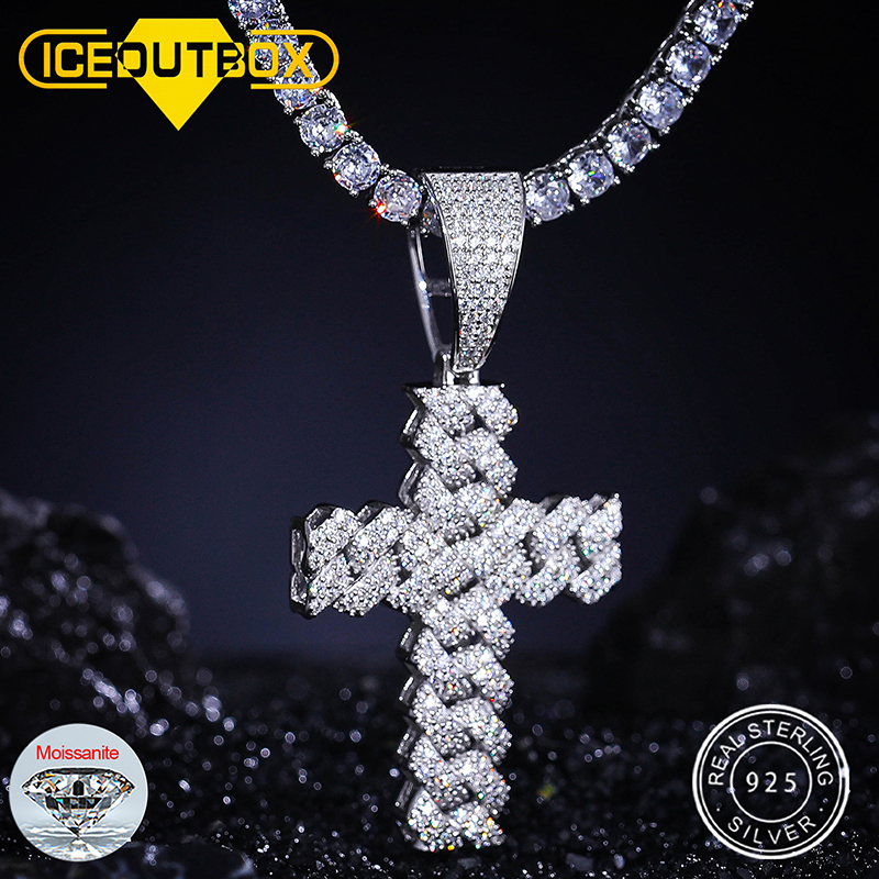 Pendant Necklaces Men Women Hip Hop Cross Necklace With D VVS Iced Out Bling 925 Sterling Silver Jewelry Gift 230506
Pendant Necklaces Men Women Hip Hop Cross Necklace With D VVS Iced Out Bling 925 Sterling Silver Jewelry Gift 230506