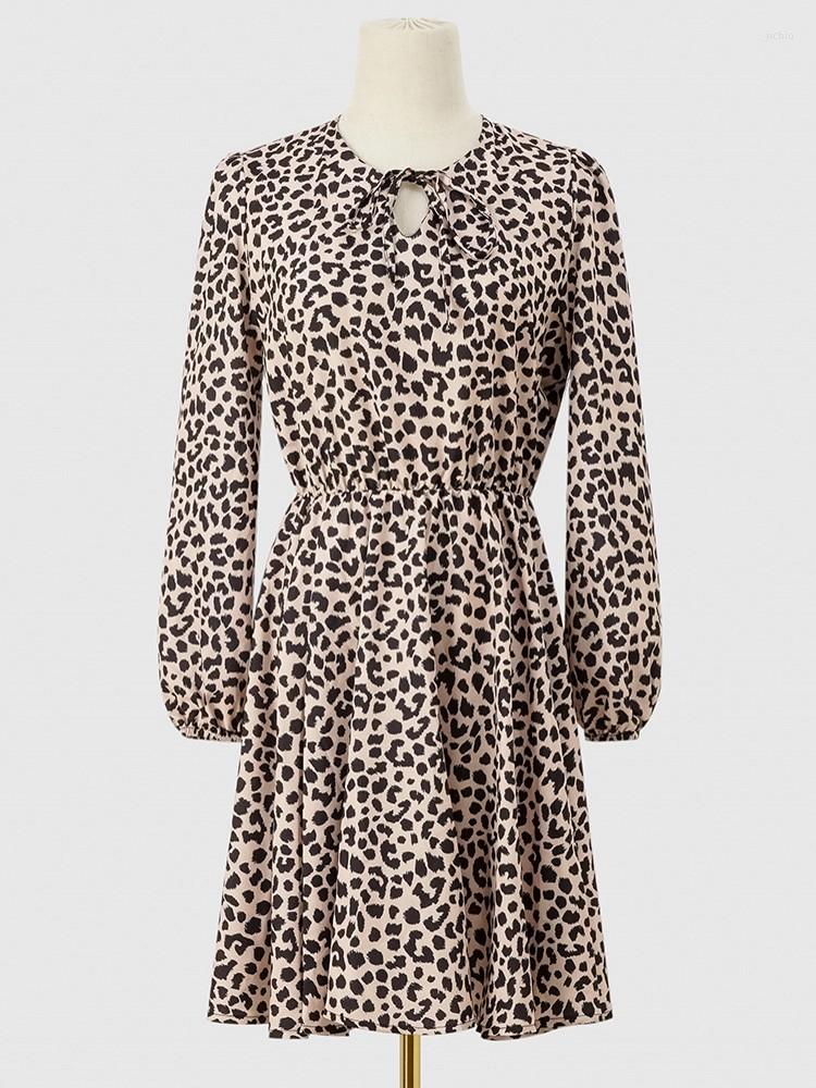 Casual Dresses 2023 Fashion Women Summer Dress Print V-Neck Long Sleeve Elastic Waist Mini Streetwear Holiday Ladies Clothes