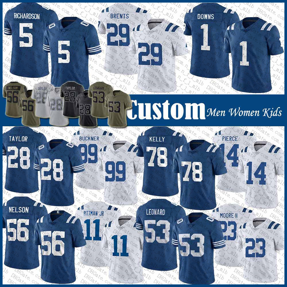 Custom 5 Anthony Richardson 28 Jonathan Taylor Football Jersey Darius Leonard Quenton Nelson JuJu Brents Josh Downs Gardner Minshew II DeForest Buckner Ryan Kelly, Shown
Custom 5 Anthony Richardson 28 Jonathan Taylor Football Jersey Darius Leonard Quenton Nelson JuJu Brents Josh Downs Gardner Minshew II DeForest Buckner Ryan Kelly, Shown