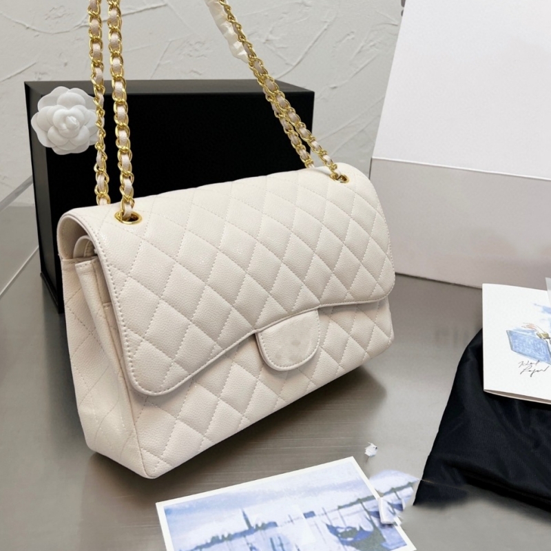 Designer bags channel Chain Bag plaid flap 5A CF caviar jumbo 30cm shouder handbag gold silver chain leather double letter solid color buckle square stripe lady, Smooth
Designer bags channel Chain Bag plaid flap 5A CF caviar jumbo 30cm shouder handbag gold silver chain leather double letter solid color buckle square stripe lady, Smooth