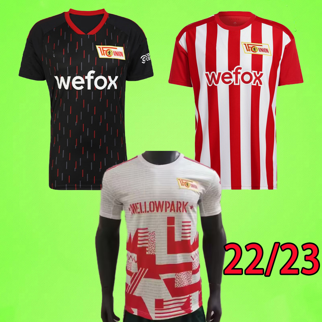 22 23 Union Berlin Mens Soccer Jerseys KHEDIRA HARAGUCHI BECKER THORSBY TRIMMEL OZTUNALI SEGUIN Home Away Football Shirts T Short Sleeve Special edition red white
22 23 Union Berlin Mens Soccer Jerseys KHEDIRA HARAGUCHI BECKER THORSBY TRIMMEL OZTUNALI SEGUIN Home Away Football Shirts T Short Sleeve Special edition red white