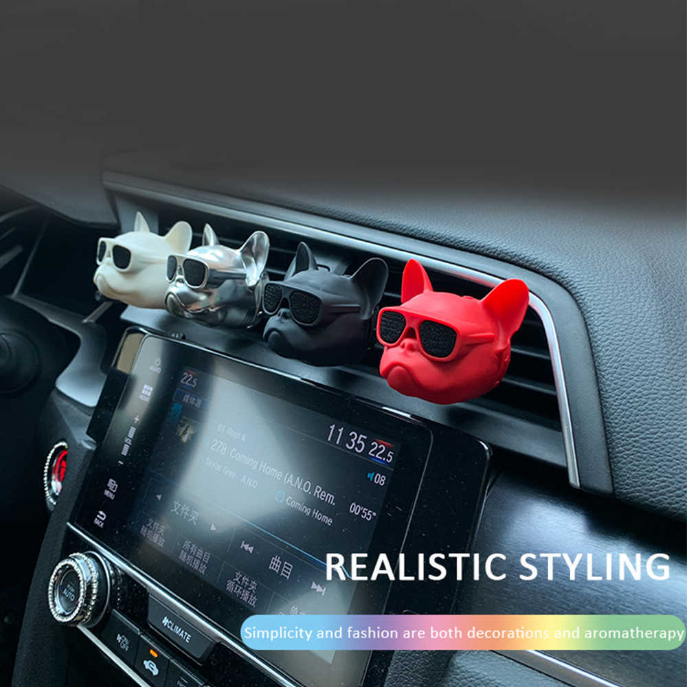 New New Creative Bulldog Car Parfum Air Refresher Car Scent Car Perfume Fragrance Clip Auto Vent Air Freshener Car Accessories