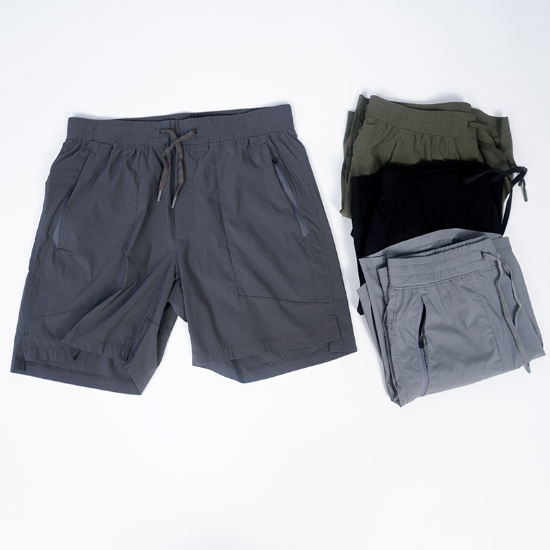 Men Yoga Sports Short Quick Dry Shorts With Zipper Pocket Mobile Phone Casual Running Gym Jogger Pant Train7