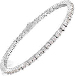 3mm-6mm 925 Sterling Silver VVS Moissanite Tennis Bracelet Pass Diamond Test Free Engraved Bling Mens Fine Jewelry For Women