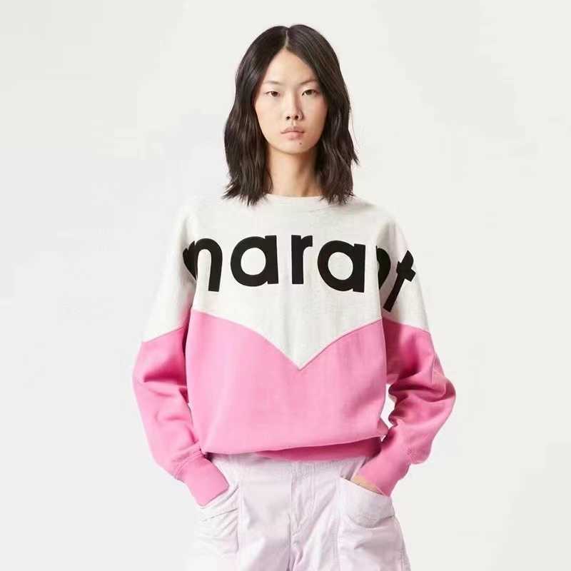 Isabel Marant Designer Sweatshirt Fashion New Round Neck Pullover Sweatshirt Women Letter Flocking Print Casual Color Contrast Long Sleeve Sweatshirt, Pink
Isabel Marant Designer Sweatshirt Fashion New Round Neck Pullover Sweatshirt Women Letter Flocking Print Casual Color Contrast Long Sleeve Sweatshirt, Pink