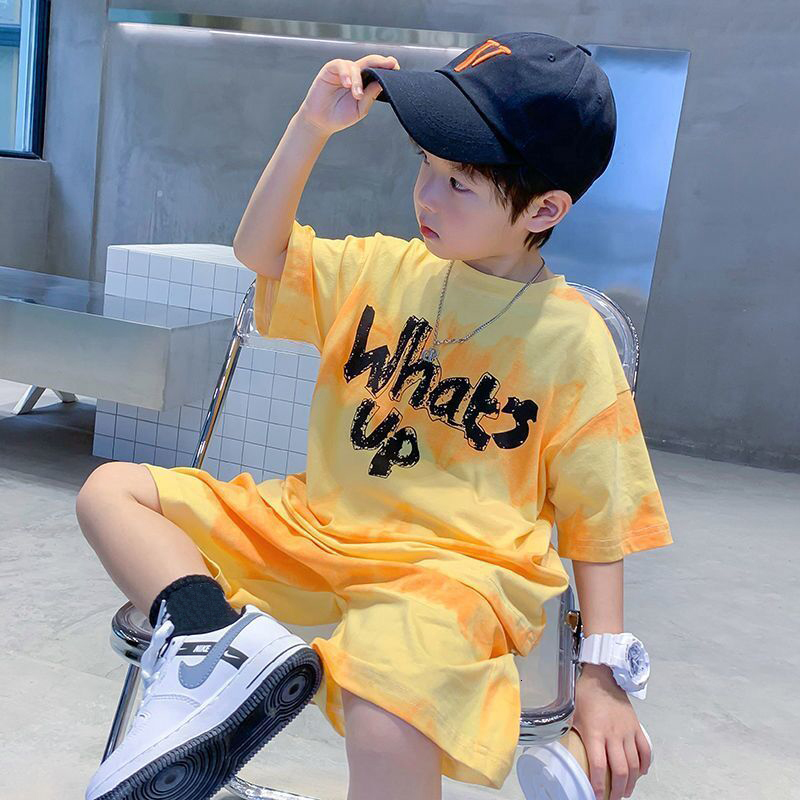 Clothing Sets 2023 Boys Summer Quickdry Suit Children Streetwear Boy Short Sleeve TShirt Shorts Twopiece Sports Set Baby Loose Outfits 230506