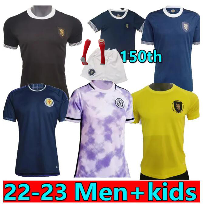 S-4XL 2022 23 24 Scotland Soccer Jerseys 150th kids National Team Blank John McGinn Scott McTominay Andy Robertson FRASER ADAMS HANLEY DYKES home football shirts 16-28, 22/23 away 2