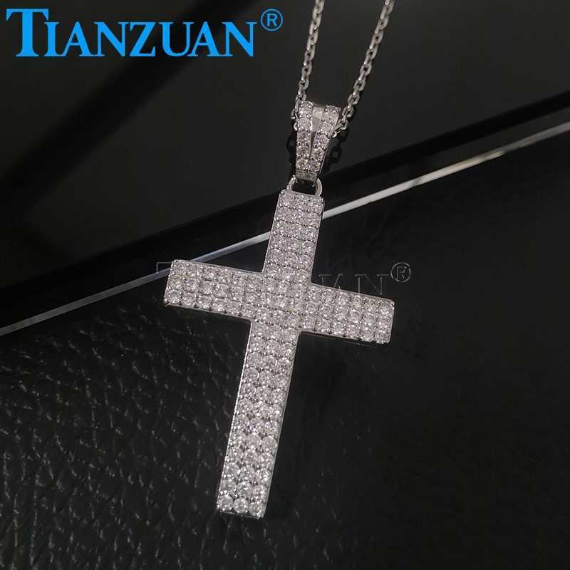 28.5*52.5mm Cross Shape Full of d Vvs White Moissanite Pendant 925 Sterling Silver Popular Jewelry Engagement
28.5*52.5mm Cross Shape Full of d Vvs White Moissanite Pendant 925 Sterling Silver Popular Jewelry Engagement