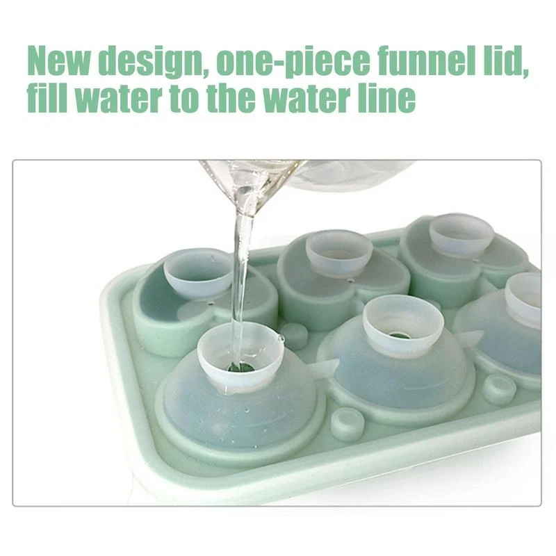 4/6 Cavity Rose Ice Cube Tray Heart Shape Silicone Ice Mold Jelly Pudding Ice Cream Mold Ice Ball Maker For Whiskey Cocktails Soda