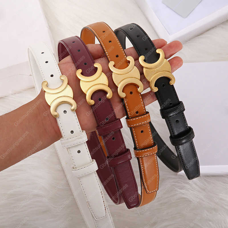 With box Luxury Designer Belt Womens Genuine Leather Belts Golden Silver Buckle Paris Cinturon Mujer Multicolors Fashion Cowskin Belt Black Tan Triomph CelInEity