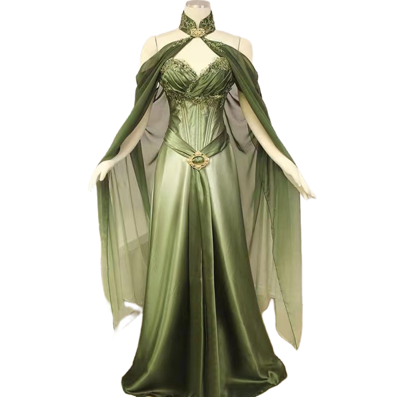 Fantasy Elves Victorian Prom Dresses With Wrap Sage Green Long Retro Evening Party Gowns Lace Appliques Corset Masquerade Special Occasion Dress For W