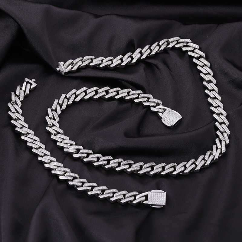 Nuoya New Stainless Steel Silver Plated Miami Zircon Cuban Link Chain Necklace for Women
Nuoya New Stainless Steel Silver Plated Miami Zircon Cuban Link Chain Necklace for Women