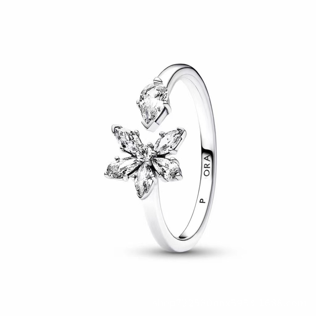 925 Sterling Silver Ring Inlaid Dia Couple Ring Women's High -End Atmosphere Small Incense Breeze Free Delivery