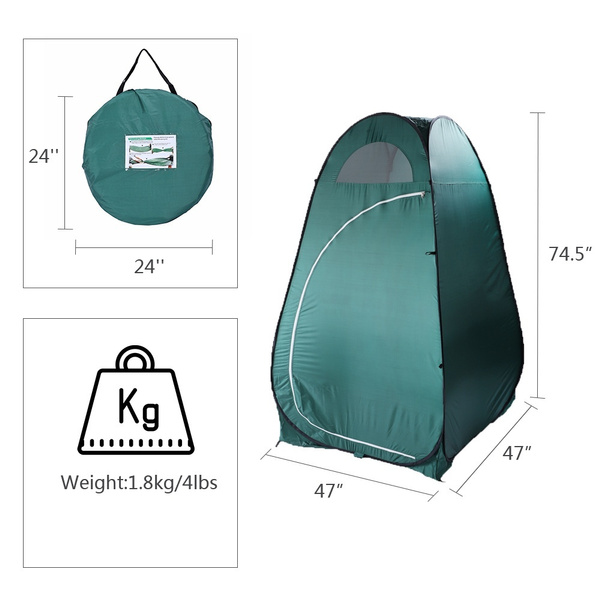 Portable Outdoor Pop-up Toilet Tent Beach Shower Privacy Shelter Tent Dressing Fitting Room New