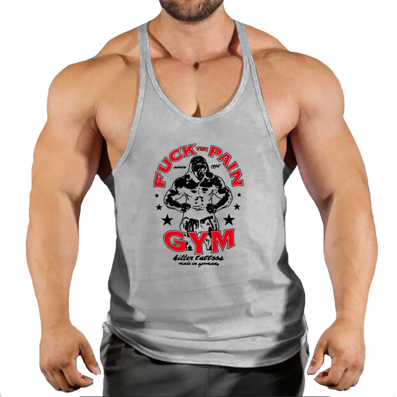 Men's Tank Tops Gyms Workout Sleeveless Shirt Stringer Top Men Bodybuilding Clothing Fitness Mens Sportwear Vests Muscle Singlets Cotton 230506