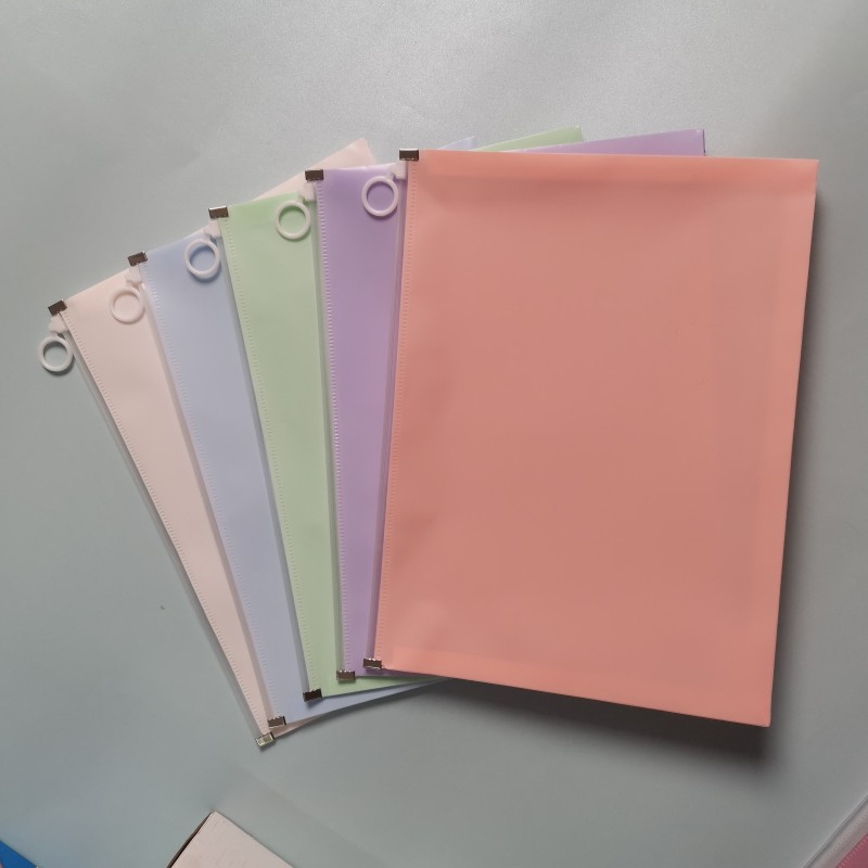 Filing Supplies Students envelope to transparent plastic zipper bag a4 size office learning receive bag wholesale cartoon spot