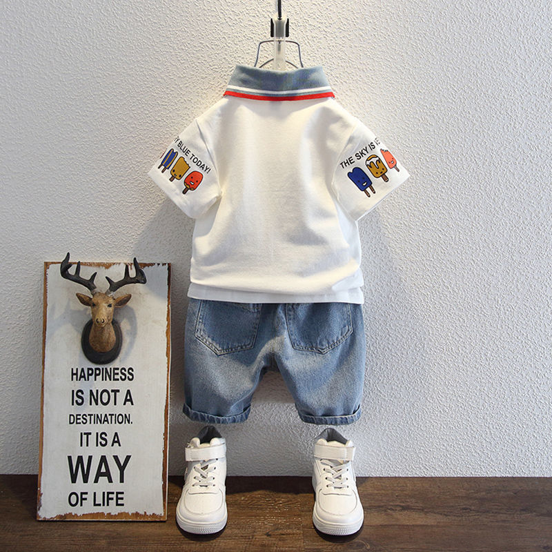 Clothing Sets Baby Boy Infants Clothes Shorts Sleeve TopsOveralls 2PCS Outfits Summer Bebes 2 3 4 6 8 10 YEARS 230506
