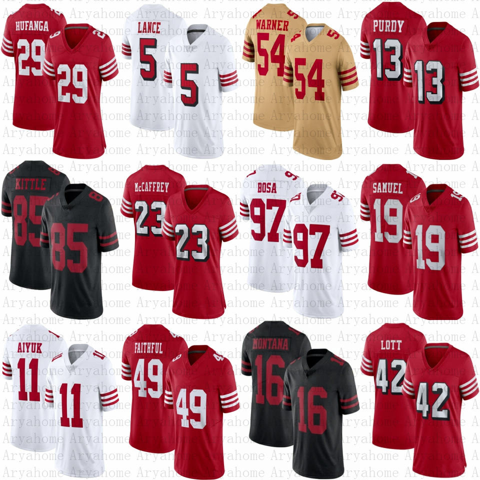 Brock Purdy McCaffrey Niners Custom Football Jersey Deebo Samuel Nick Bosa Trey Lance George Kittle Fred Warner Jerry Rice 49ers Trent Williams Aiyuk Kyle Juszczyk, Mens
Brock Purdy McCaffrey Niners Custom Football Jersey Deebo Samuel Nick Bosa Trey Lance George Kittle Fred Warner Jerry Rice 49ers Trent Williams Aiyuk Kyle Juszczyk, Mens