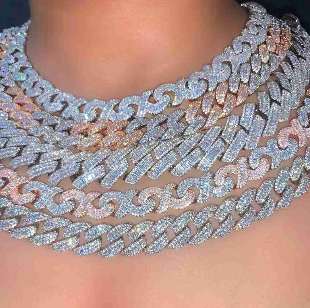 Silver Gold Two Tone Plated Sparking Bling Diamond Jewelry Micro Pave Cz Big Heavy Rectangle Cuban Link Chain Women Necklace
Silver Gold Two Tone Plated Sparking Bling Diamond Jewelry Micro Pave Cz Big Heavy Rectangle Cuban Link Chain Women Necklace