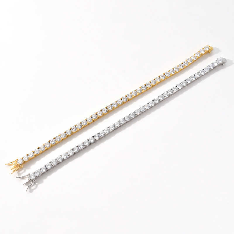 Pass Test 3mm 4mm 5mm 6mm Sterg Sier VVS Moissanite Dia Iced Out Men Women Tennis Chain Necklace