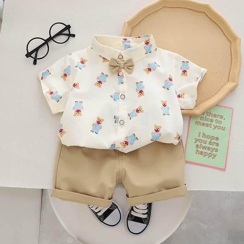 2023 Summer Baby Boy Girl Clothes Outfit Bow Tie Shirt Shorts Children Clothing Set Boys Girls Clothes 2pcs, Green
2023 Summer Baby Boy Girl Clothes Outfit Bow Tie Shirt Shorts Children Clothing Set Boys Girls Clothes 2pcs, Green