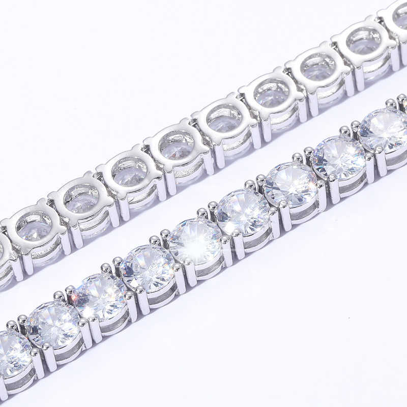Pass Test 3mm 4mm 5mm 6mm Sterg Sier VVS Moissanite Dia Iced Out Men Women Tennis Chain Necklace