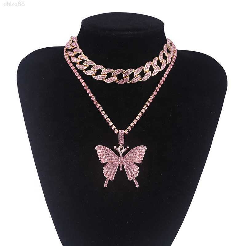 Exaggerated Hot Sale Hip Hop Full Crystal Plated Multilayered Tennis Cuban Chain Jewelry Gift Big Butterfly Necklace
Exaggerated Hot Sale Hip Hop Full Crystal Plated Multilayered Tennis Cuban Chain Jewelry Gift Big Butterfly Necklace