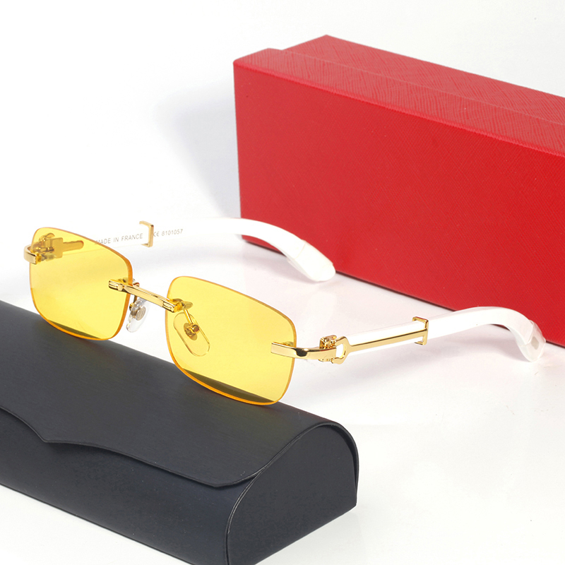 Rectangle sunglasses Women Man Carti Glasses Gold Metal Rimless Sunglass Square wooden eyewear Classic Vintage Men Goggles Eyeglasses with case lunettes de soleil
Rectangle sunglasses Women Man Carti Glasses Gold Metal Rimless Sunglass Square wooden eyewear Classic Vintage Men Goggles Eyeglasses with case lunettes de soleil