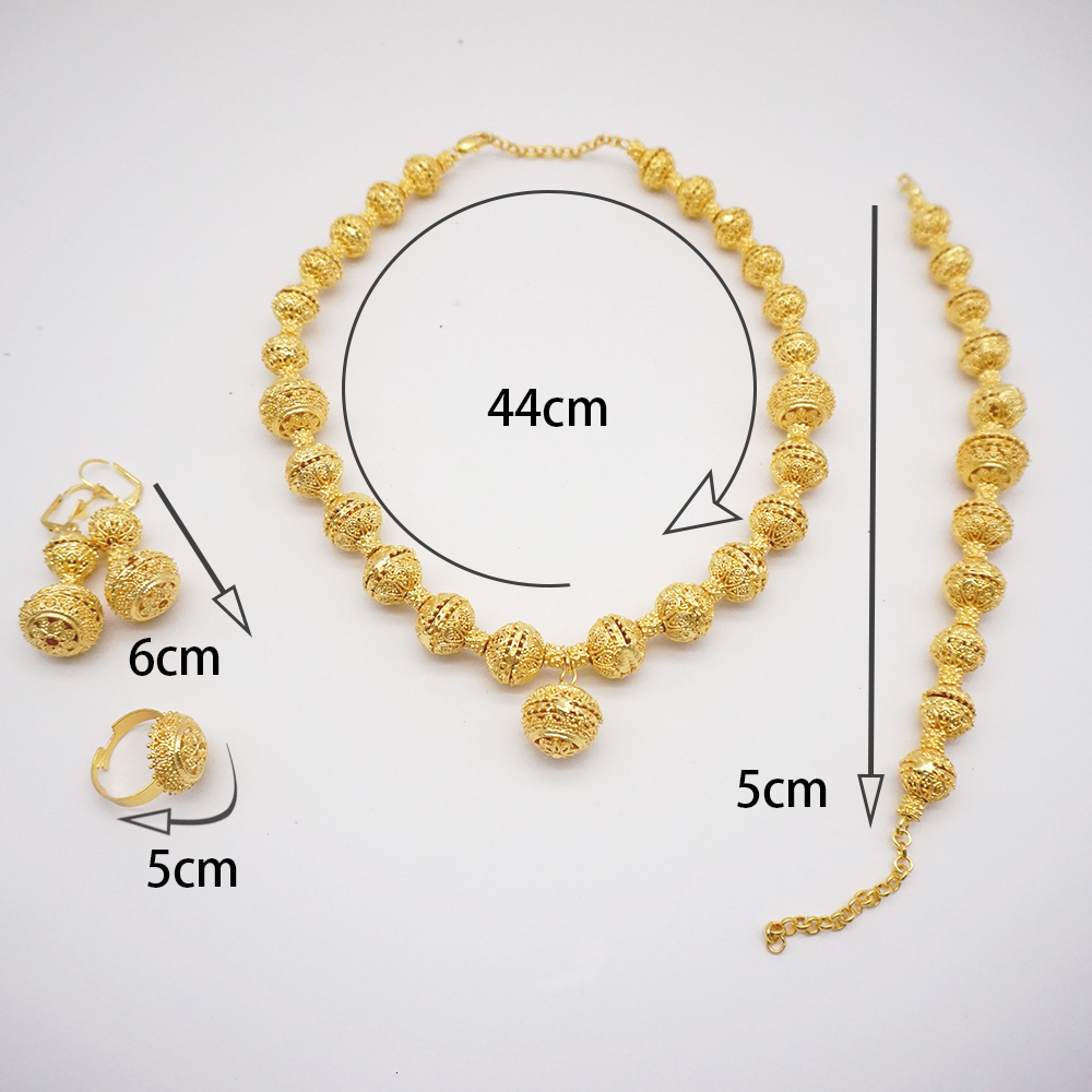 Pendant Necklaces Necklace Sets For Women Dubai African Gold Color Jewelry Bride Earrings Rings Indian Nigerian Wedding Jewelery Gift 230506