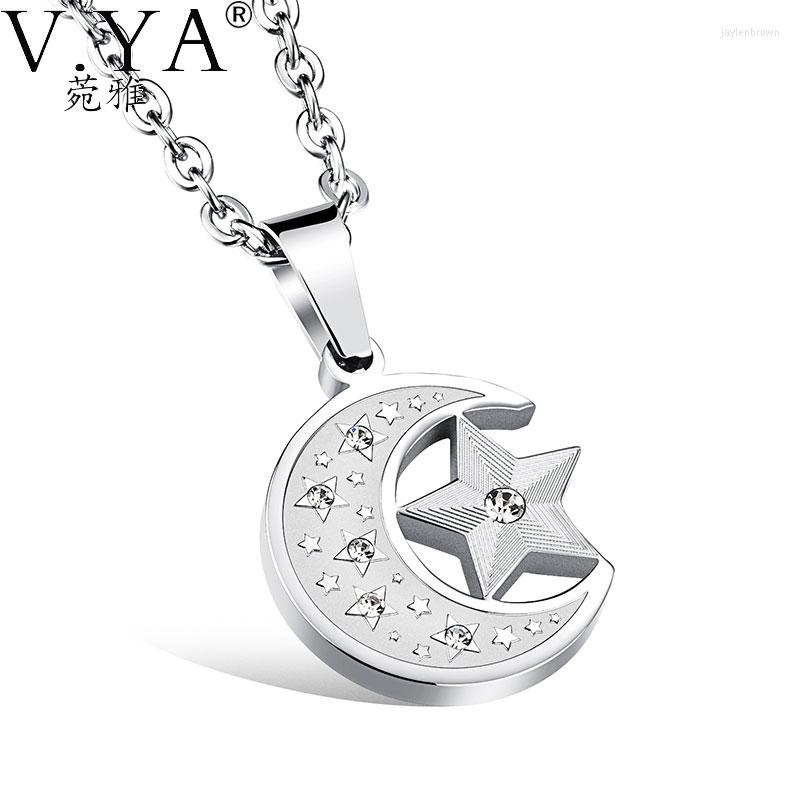 Pendant Necklaces V.YA Trendy Stainless Steel Necklace Men 50cm Link Chain Moon Star For Women Male Jewelry
Pendant Necklaces V.YA Trendy Stainless Steel Necklace Men 50cm Link Chain Moon Star For Women Male Jewelry