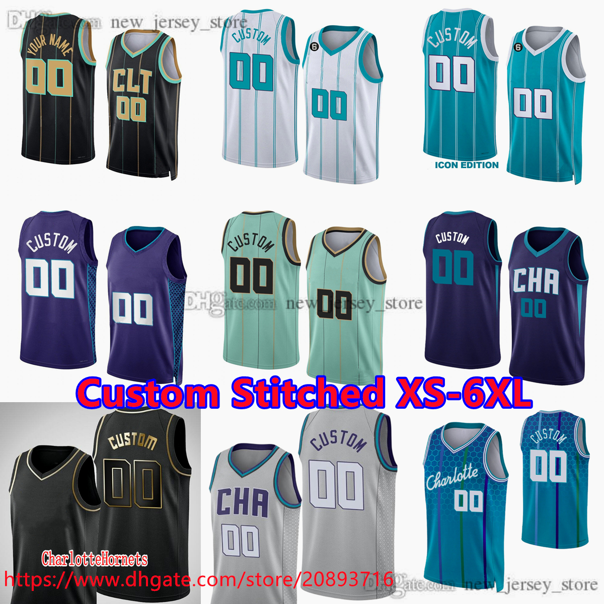Custom Stitched XS-6XL Basketball Jersey 1 LaMelo Ball 20 Gordon Hayward 3 Terry Rozier III Kelly Oubre Jr. James Bouknight Kai Jones Mark Williams Cody Martin Jerseys, Stitched jersey
Custom Stitched XS-6XL Basketball Jersey 1 LaMelo Ball 20 Gordon Hayward 3 Terry Rozier III Kelly Oubre Jr. James Bouknight Kai Jones Mark Williams Cody Martin Jerseys, Stitched jersey