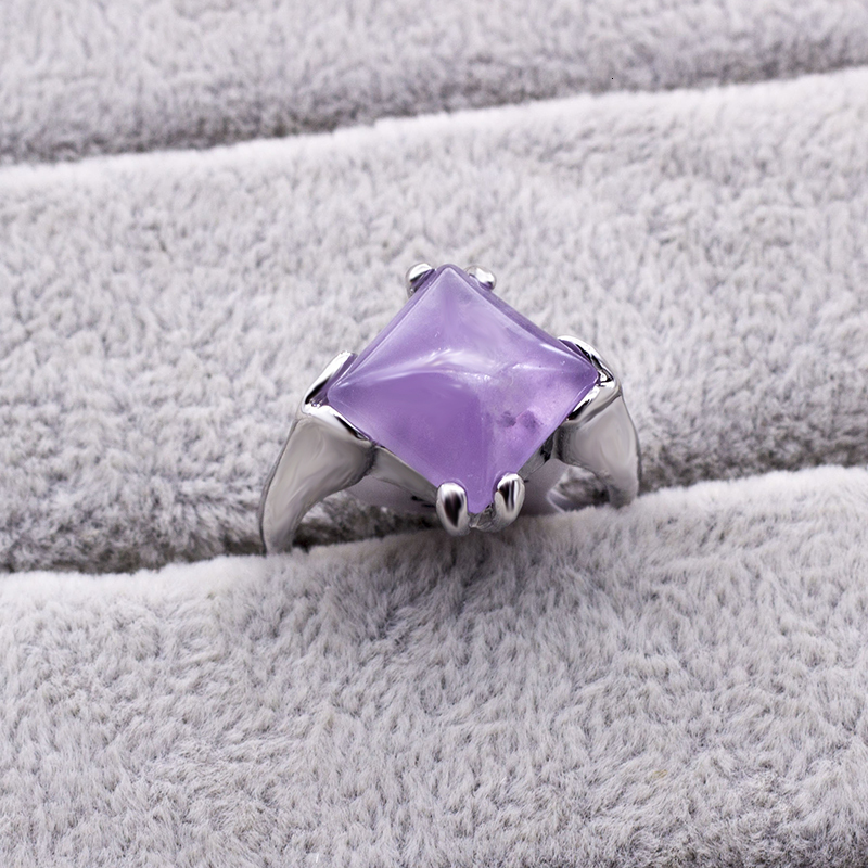 Band Rings 20 pcs lot Mixed Styles Natural Purple Crystal Stone Fashion Women s Jewelry 230506