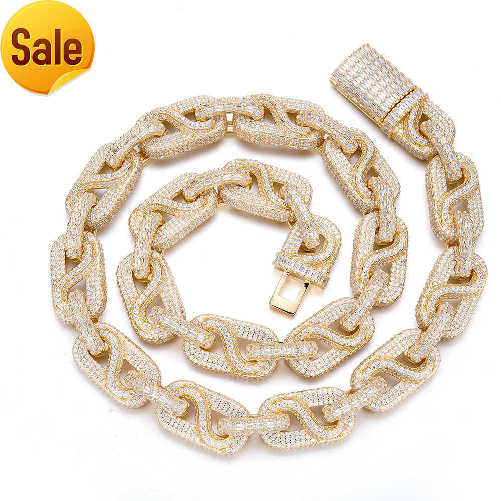 Rapper New Jewelry VVS Moissanite 14K Gold Fully Iced Out Baguette Zircon 12MM Cuban Link Necklace
Rapper New Jewelry VVS Moissanite 14K Gold Fully Iced Out Baguette Zircon 12MM Cuban Link Necklace