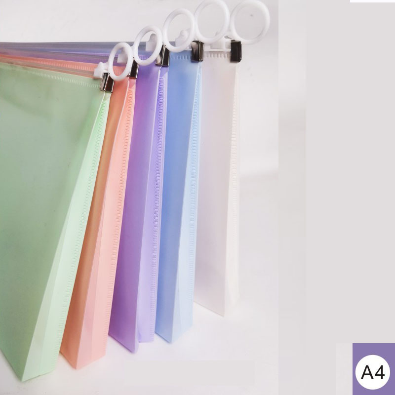 Filing Supplies Students envelope to transparent plastic zipper bag a4 size office learning receive bag wholesale cartoon spot