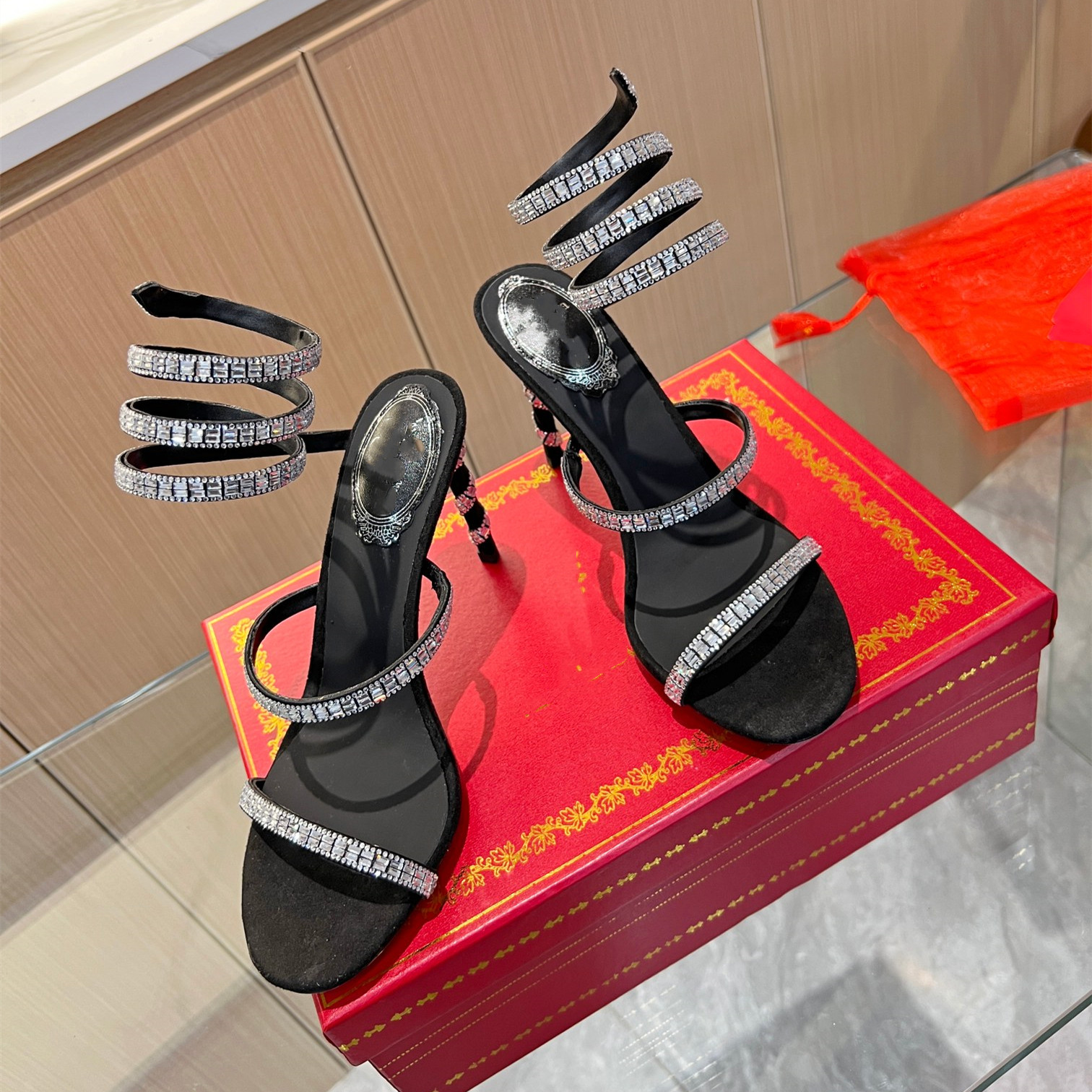 womens designer sandal stiletto heel rhinestone sandals summer ladies dress shoes high quality genuine leather casual brand 10A size 35-41 Leather with box 10A, Color3
womens designer sandal stiletto heel rhinestone sandals summer ladies dress shoes high quality genuine leather casual brand 10A size 35-41 Leather with box 10A, Color3