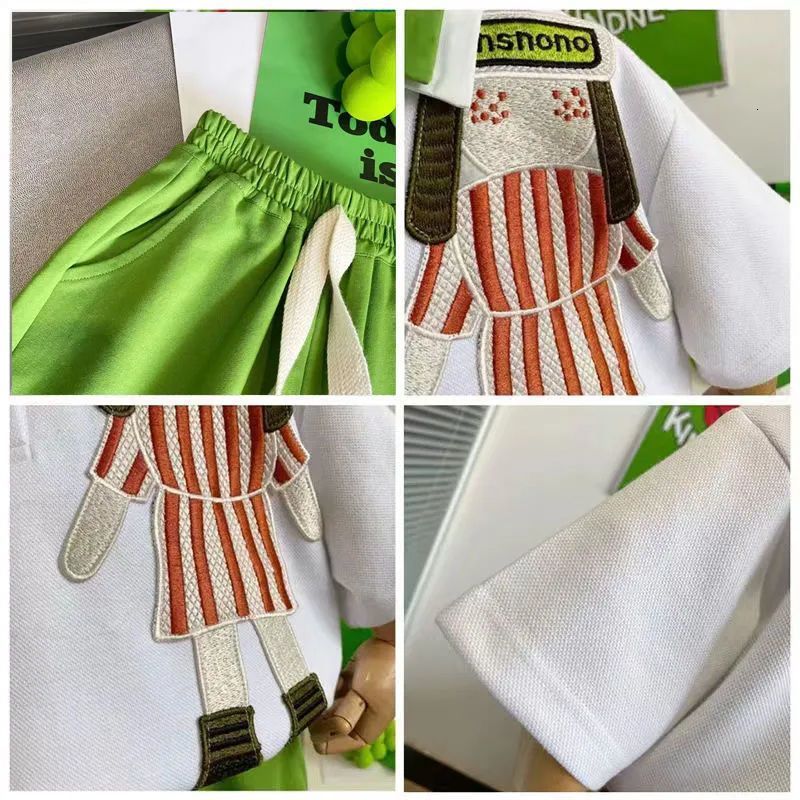 Clothing Sets 2pcs Boys Summer Clothes Children Fashion Cartoon TShirts and Shorts pant Outfits For 210 Years Middle Big Boy 230506