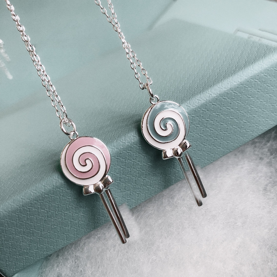 Luxury double heart necklace ladies stainless steel heart-shaped diamond pendant designer neck jewelry Christmas gift women accessories wholesale with box-1