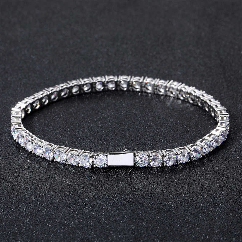 Pass Test 3mm 4mm 5mm 6mm Sterg Sier VVS Moissanite Dia Iced Out Men Women Tennis Chain Necklace