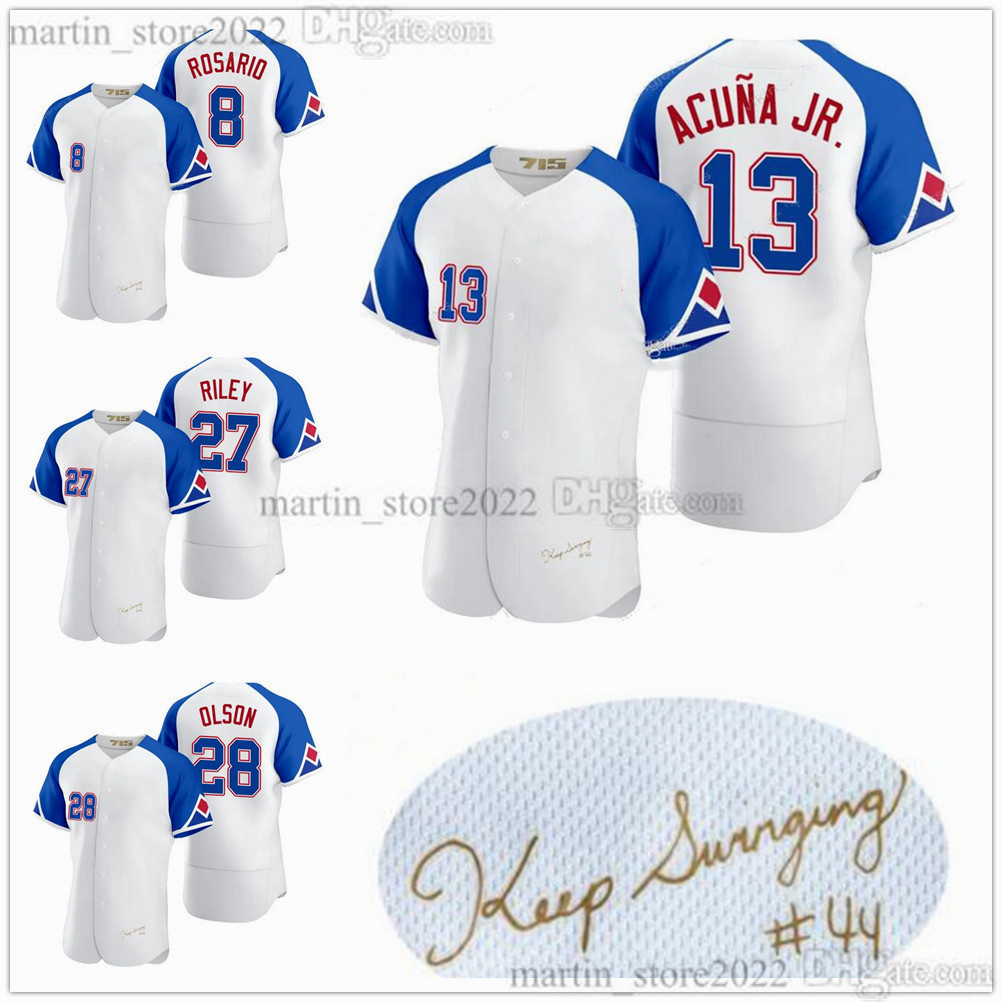 2023 City Connect Baseball Jerseys 13 Ronald Acuna Jr 28 Matt Olson 27 Austin Riley 1 Ozzie Albies 8 Eddie Rosario 44 Hank Aaron 54 Max Fried Men Women Youth Kids, White
2023 City Connect Baseball Jerseys 13 Ronald Acuna Jr 28 Matt Olson 27 Austin Riley 1 Ozzie Albies 8 Eddie Rosario 44 Hank Aaron 54 Max Fried Men Women Youth Kids, White