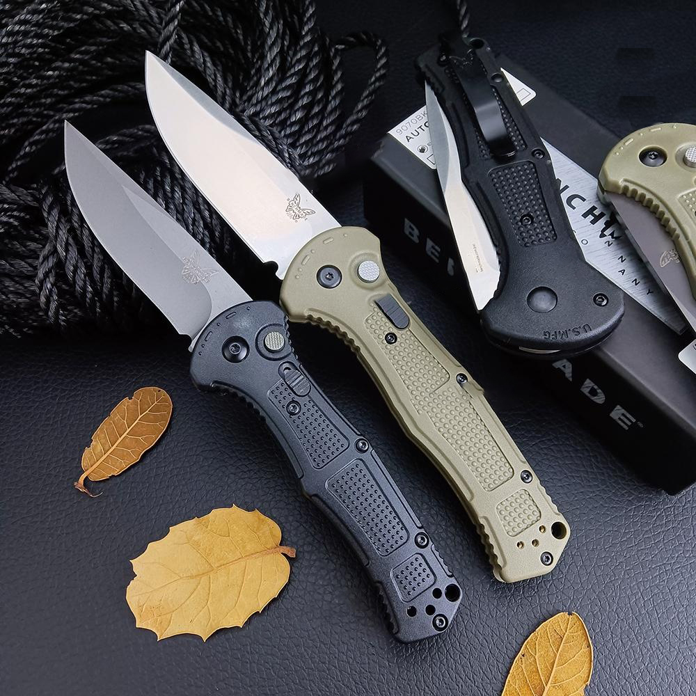 Benchmade 9070 BK-1 Claymore AUTO Folding Knife 3.6" CPM-D2 Cobalt Black Plain Blade Ranger Green Grivory Handles Outdoor Camping Knife BM 430 535 4600 9400 15031
Benchmade 9070 BK-1 Claymore AUTO Folding Knife 3.6" CPM-D2 Cobalt Black Plain Blade Ranger Green Grivory Handles Outdoor Camping Knife BM 430 535 4600 9400 15031